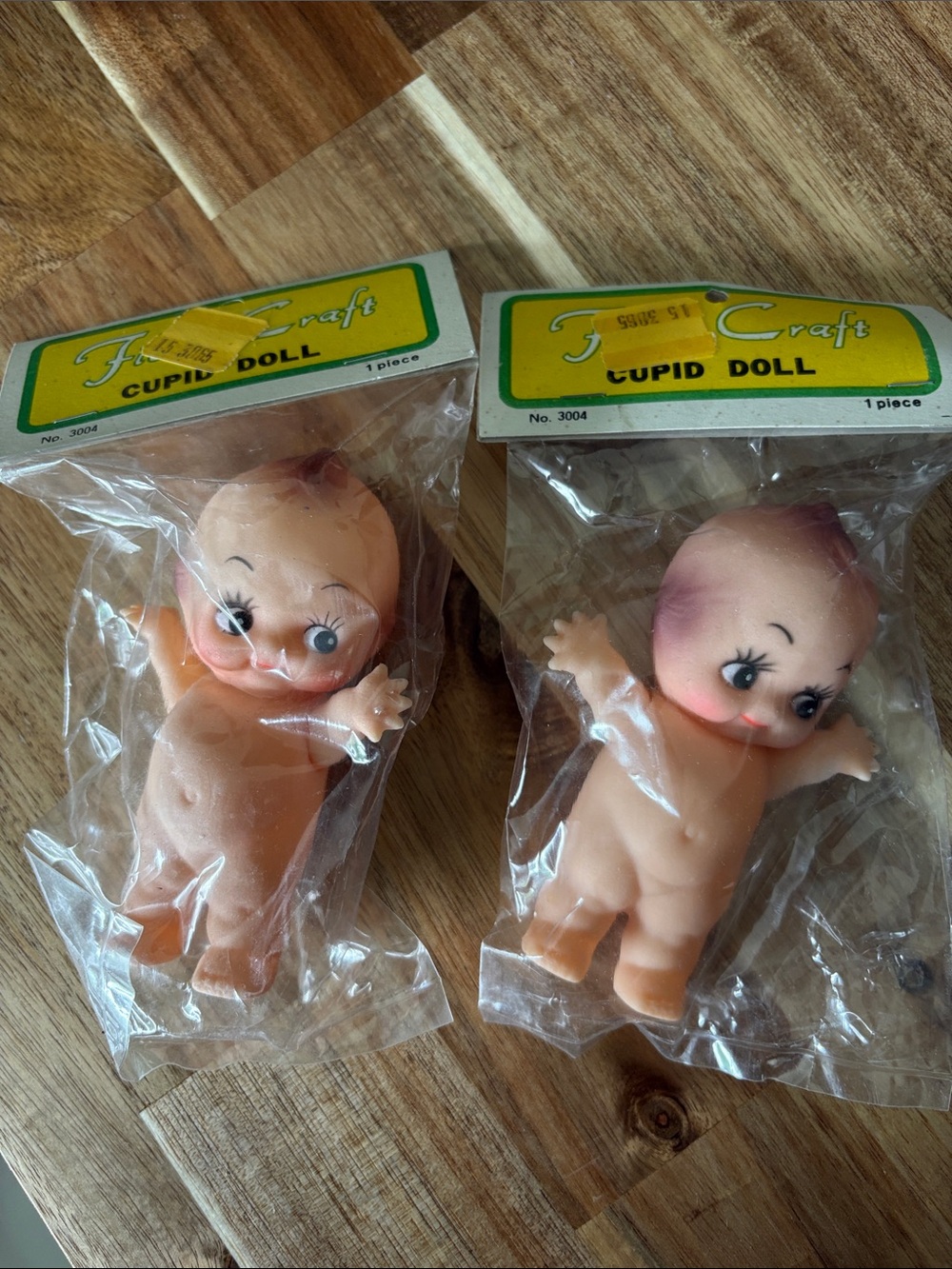 Vintage New fibre-craft  Vinyl Cupid Doll pair